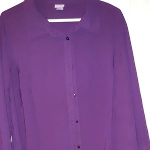Laura Scott Woman Purple size 20-22W blouse.
